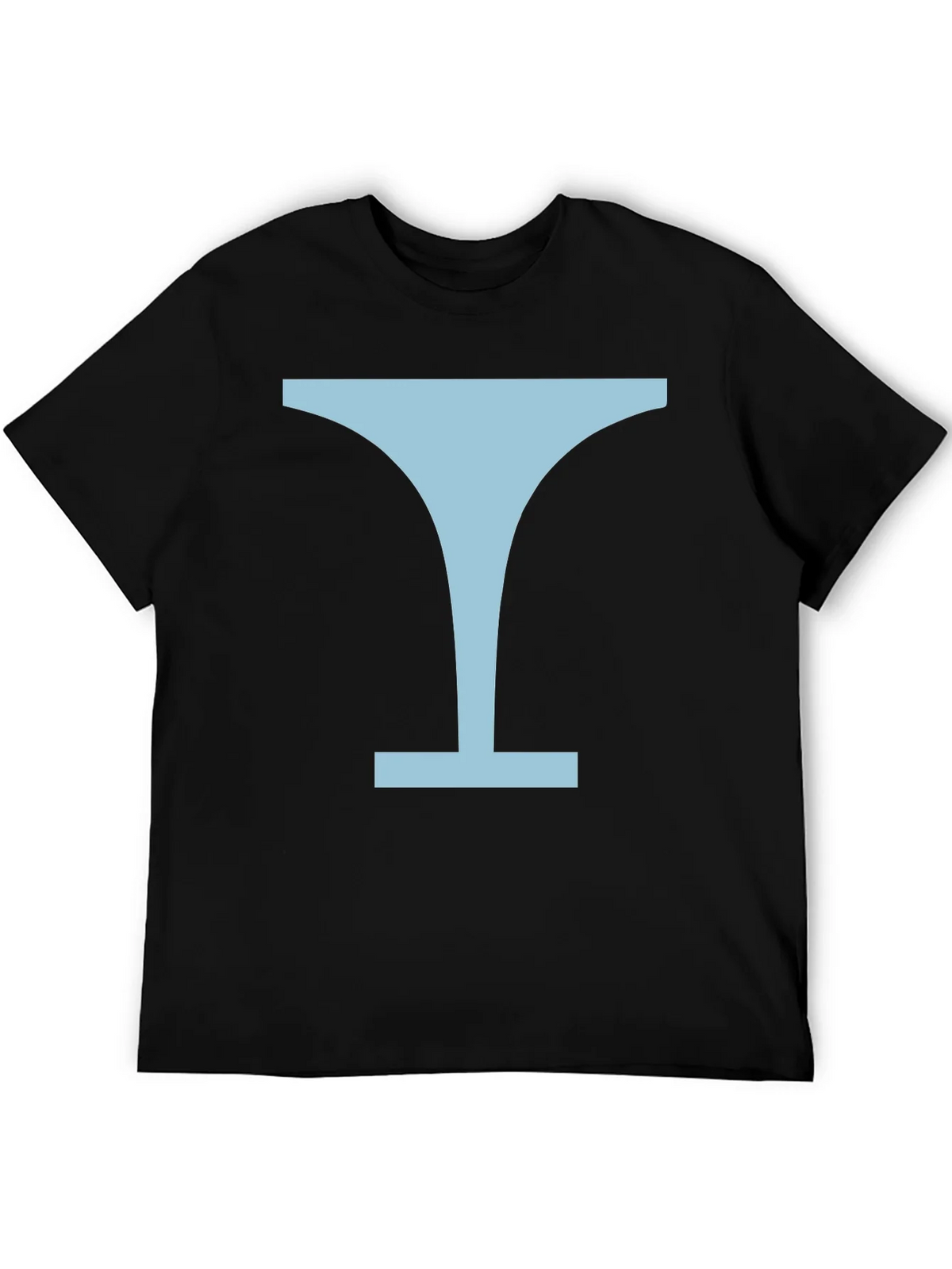 Minimalist Martini Glass Graphic Tee - Black product image 5