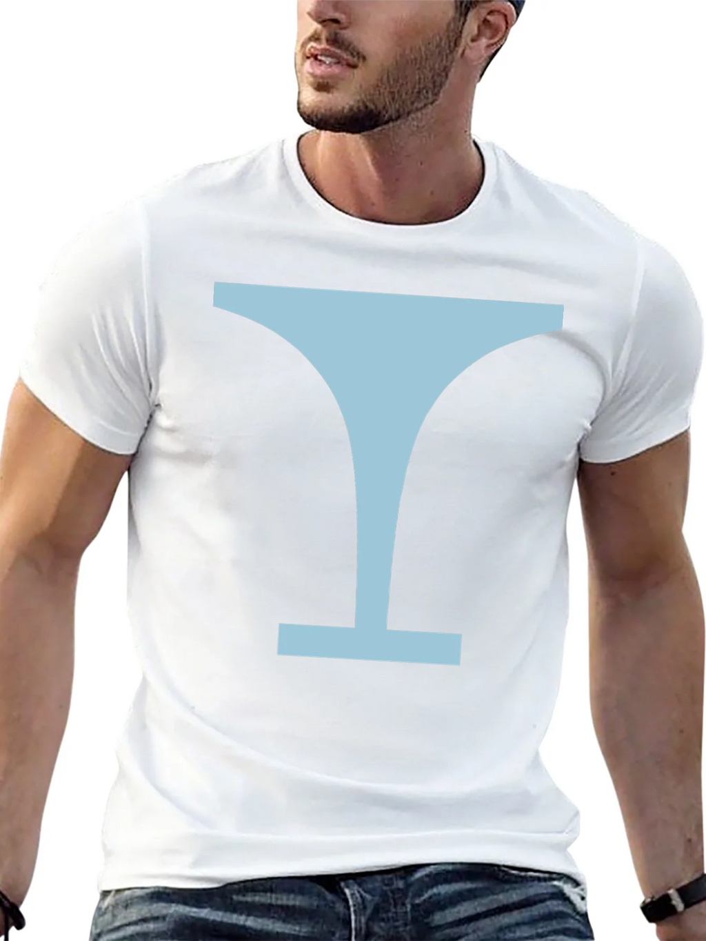 Minimalist Martini Glass Graphic Tee - Black product image 12