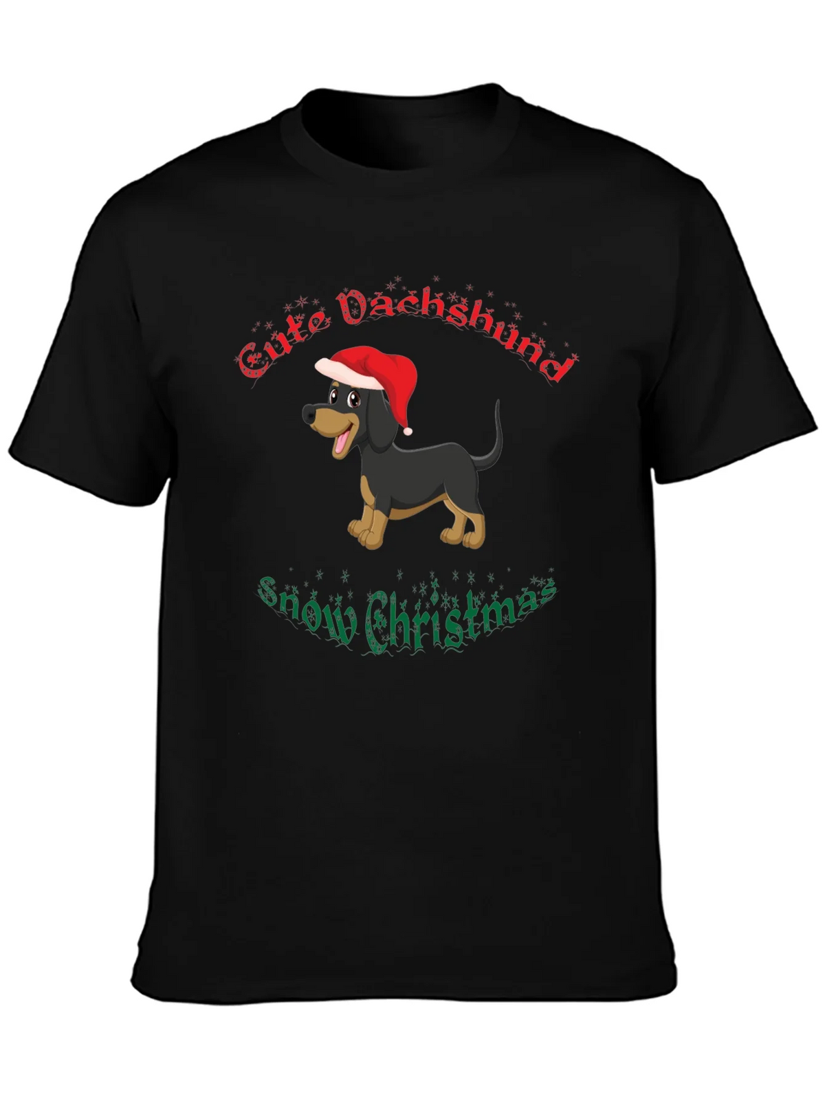 Festive Dachshund Christmas T-Shirt