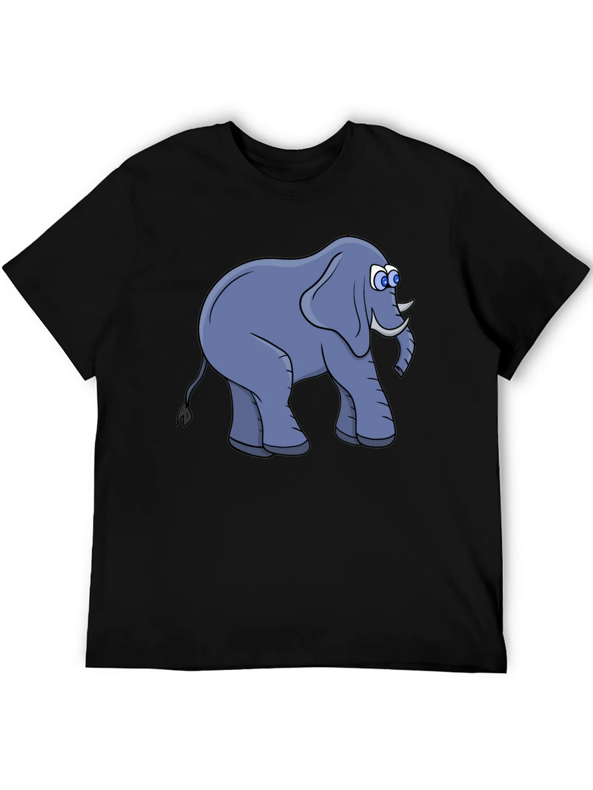 Elephant Cartoon Black T-Shirt product image 5