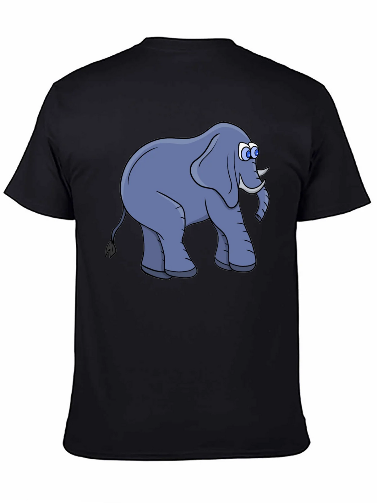 Elephant Cartoon Black T-Shirt product image 4
