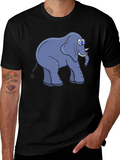 Elephant Cartoon Black T-Shirt product image 1