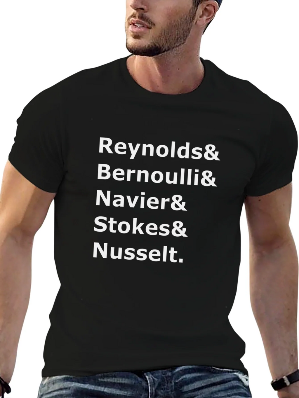 Reynolds & Bernoulli & Navier T-Shirt - Black product image 6