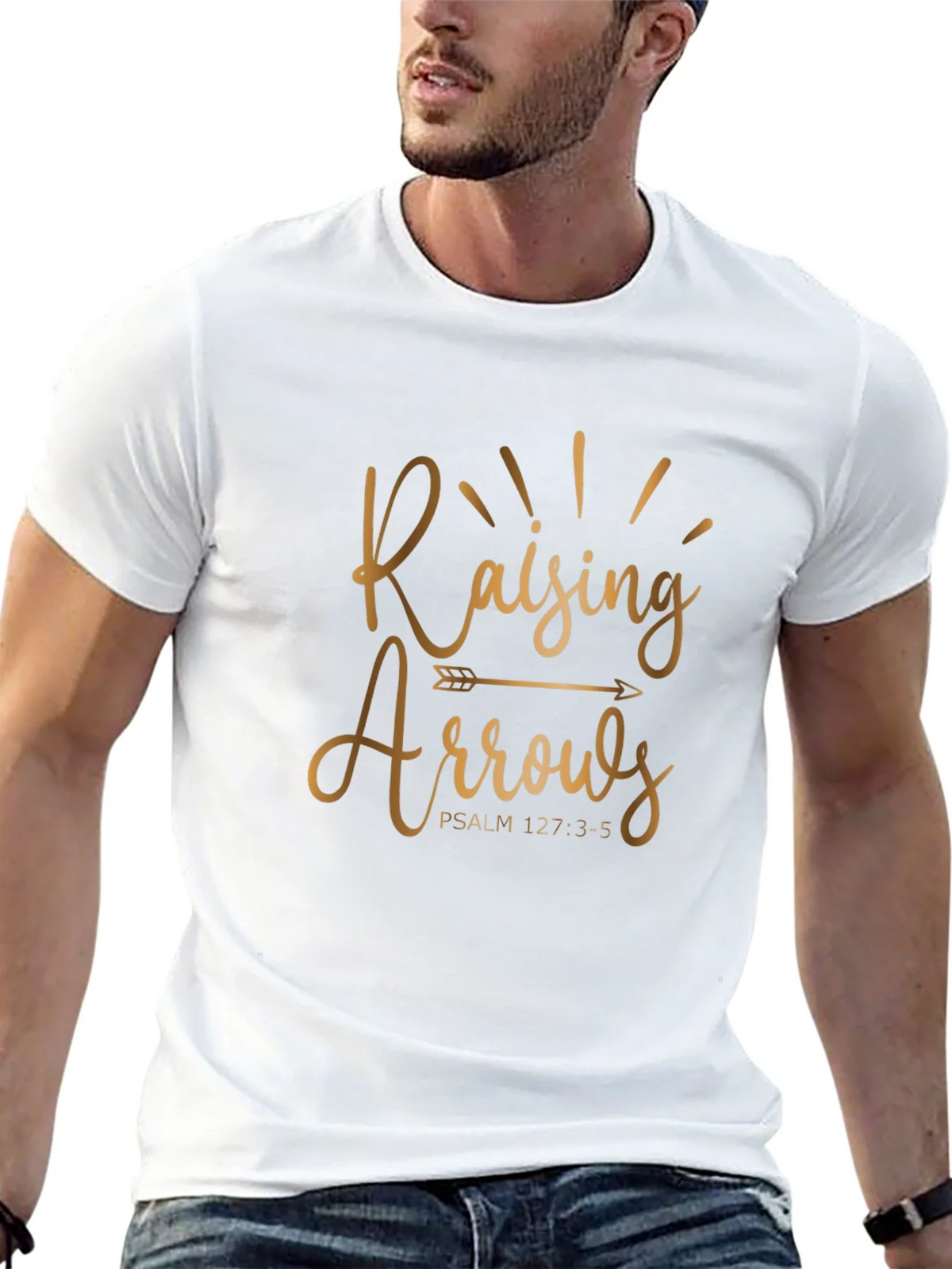 Raising Arrows T-Shirt - Psalm 127:3-5 - Christian Apparel product image 12