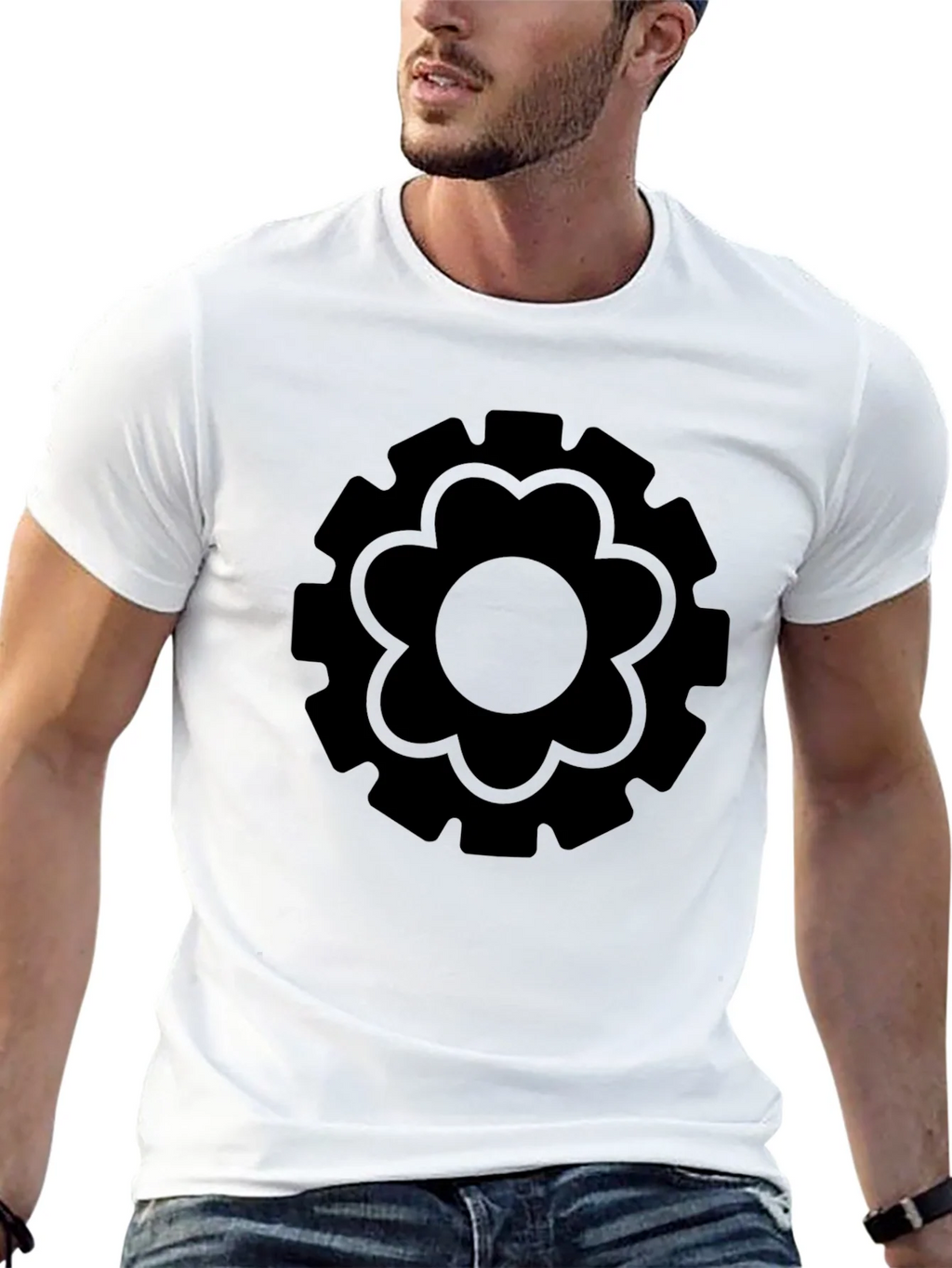 Gear Flower Black T-Shirt product image 12
