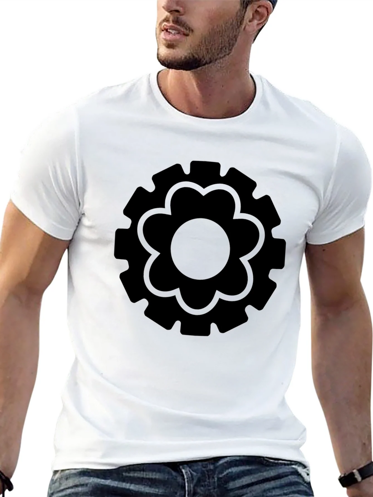 Gear Flower Black T-Shirt product image 12