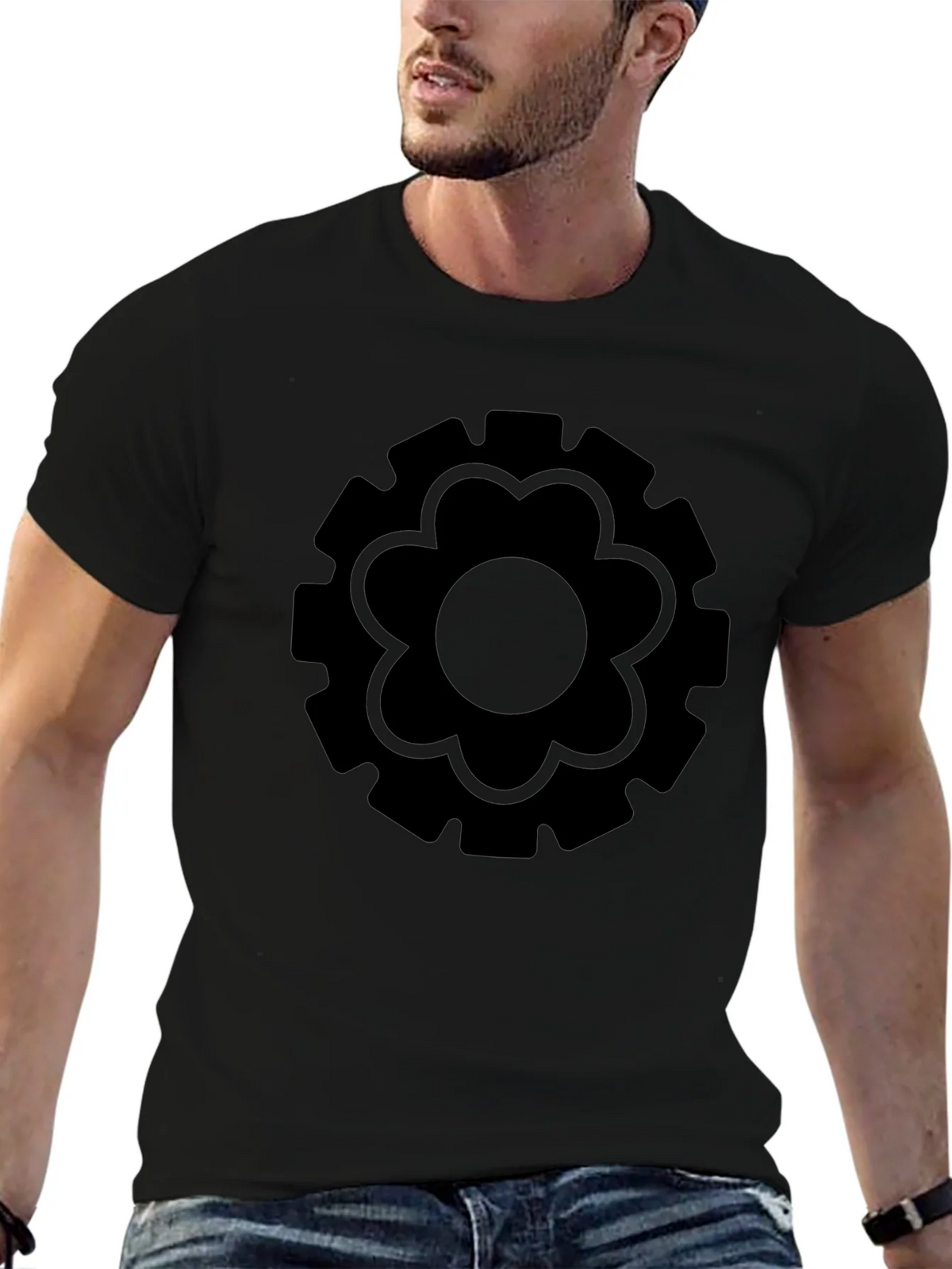 Gear Flower Black T-Shirt product image 6
