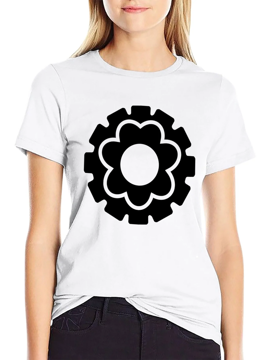 Gear Flower Black T-Shirt product image 8