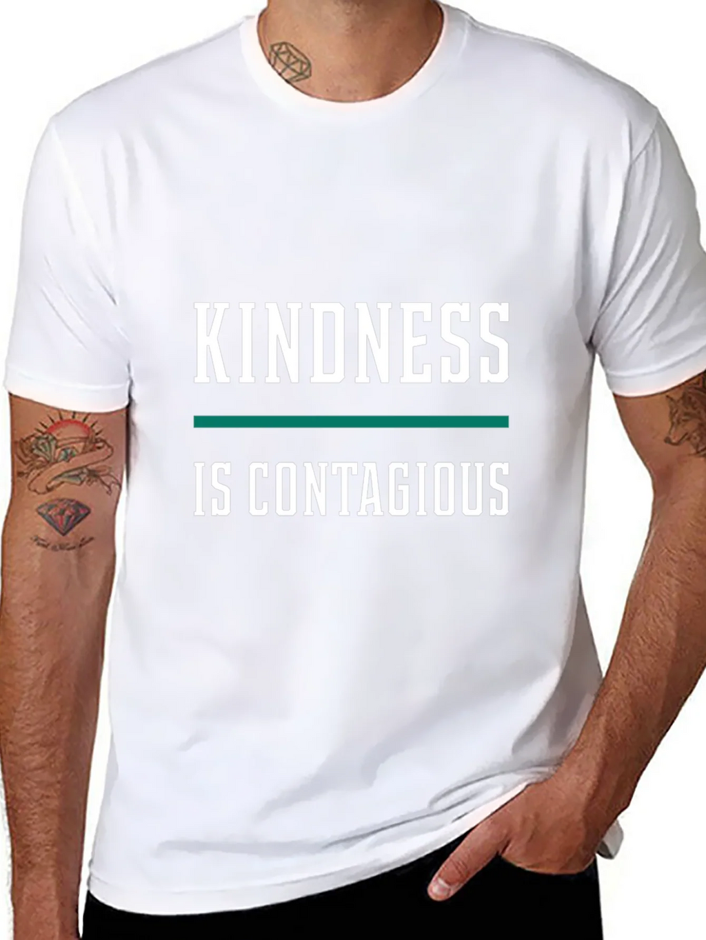 Kindness is Contagious Graphic Tee - Black product image 3
