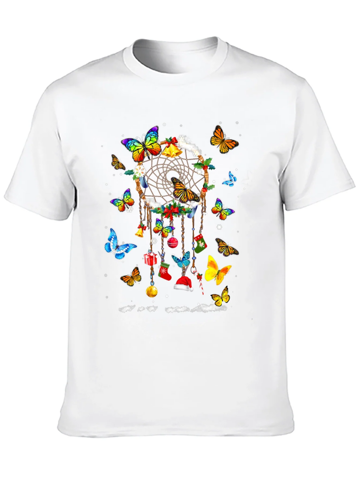Butterfly Dreamcatcher Christmas Graphic Tee product image 7