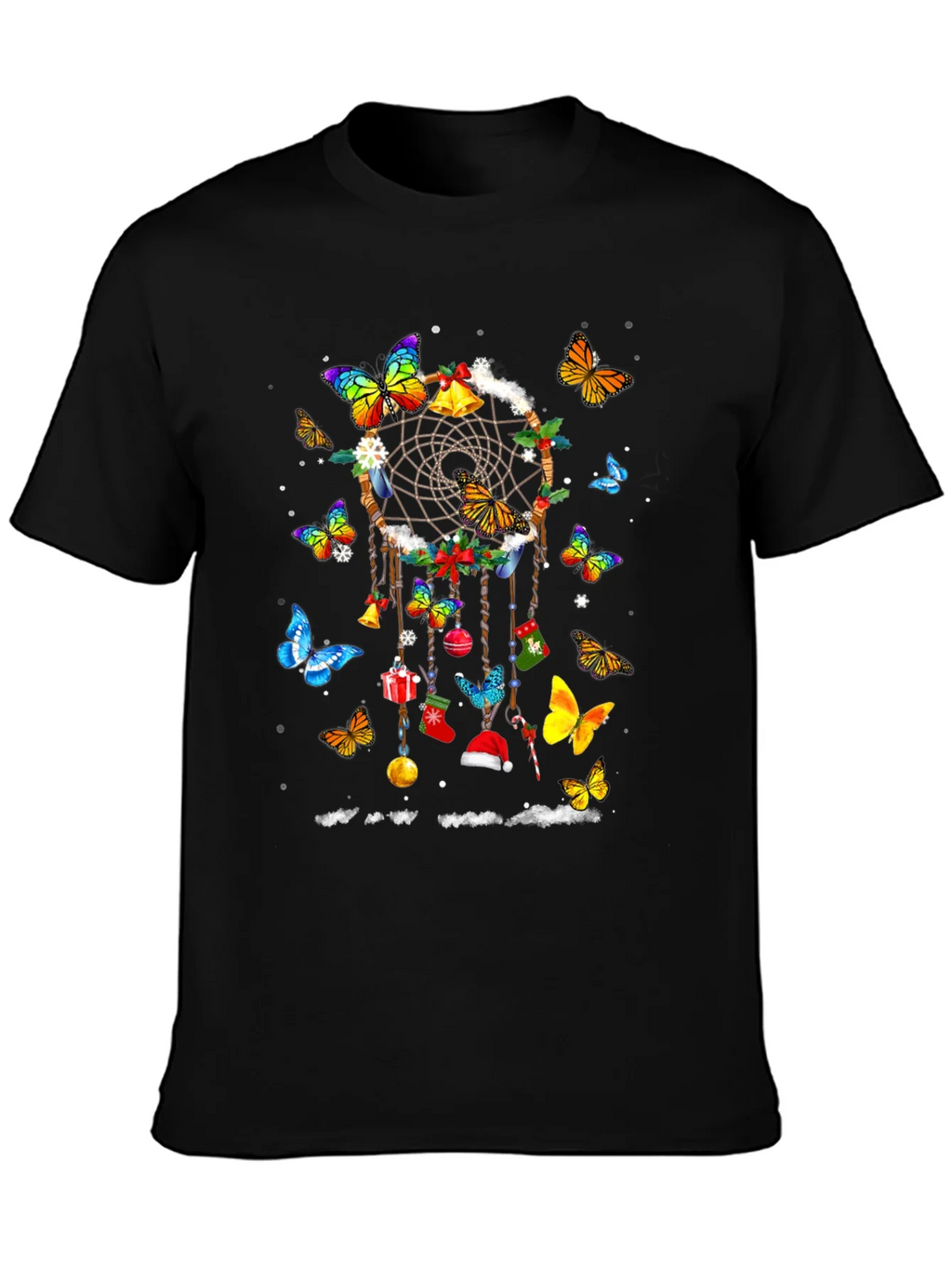Butterfly Dreamcatcher Christmas Graphic Tee product image 3