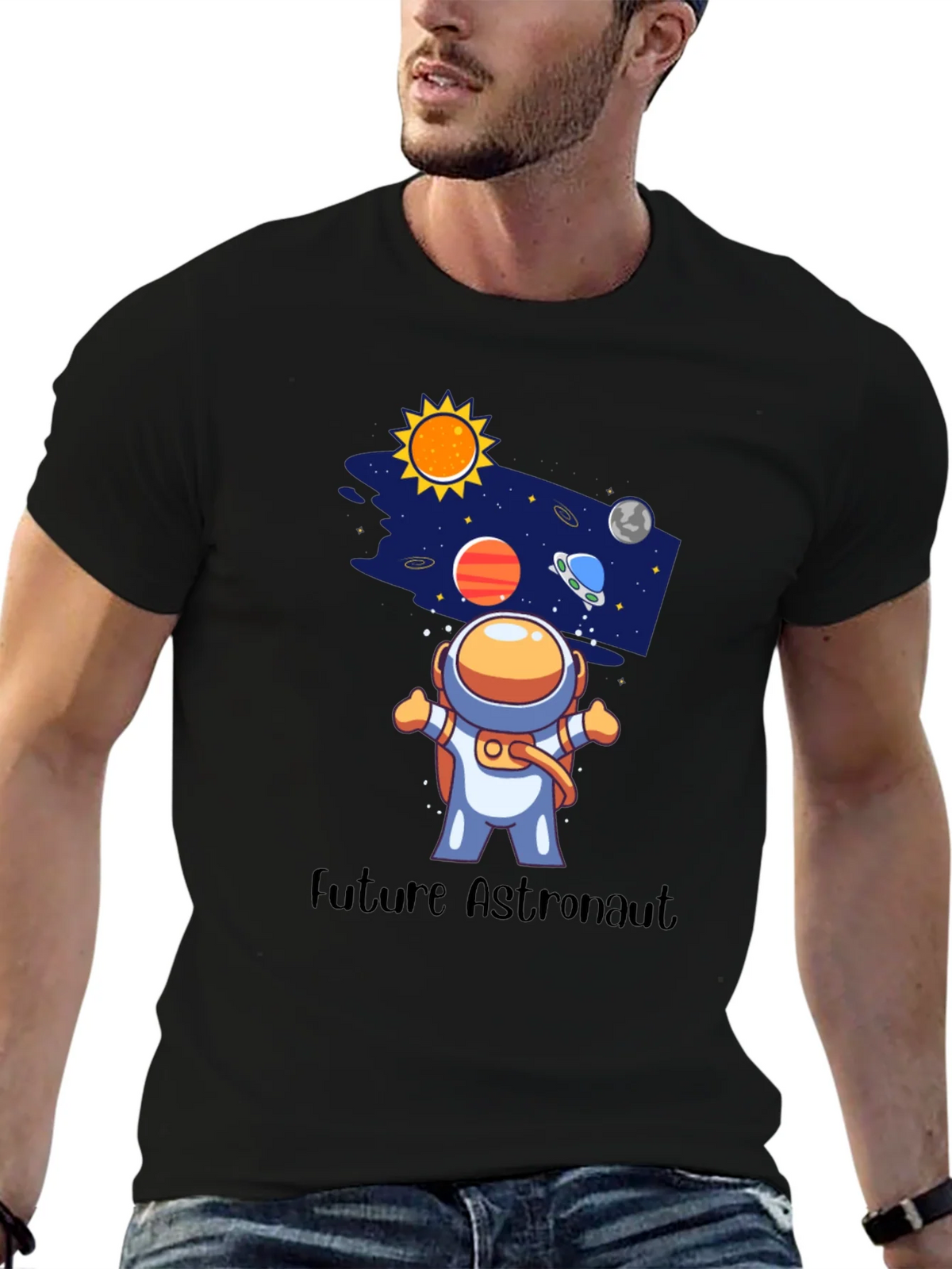 Future Astronaut Black Graphic Tee product image 6
