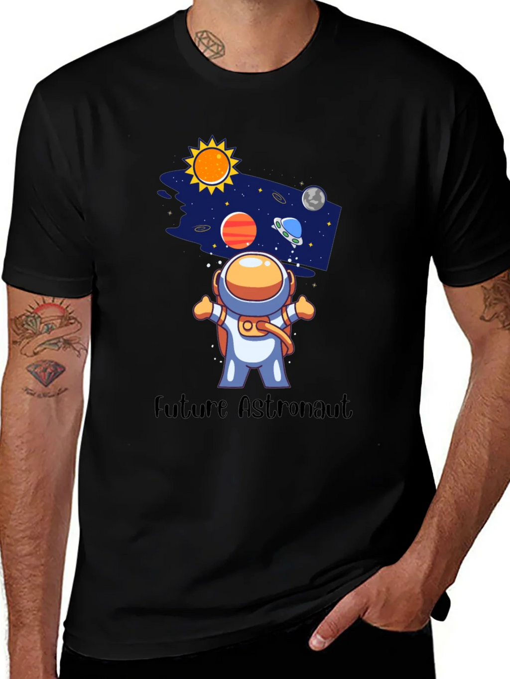 Future Astronaut Black Graphic Tee product image 1