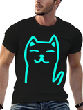Cool Cat Graphic T-Shirt - Black Tee product image 1
