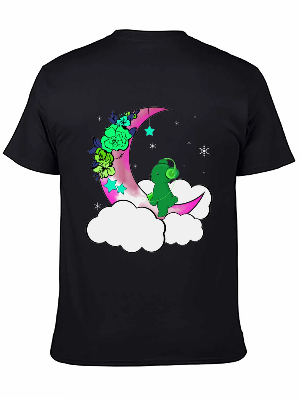 Cute Moon Bear T-Shirt - Black product image 4