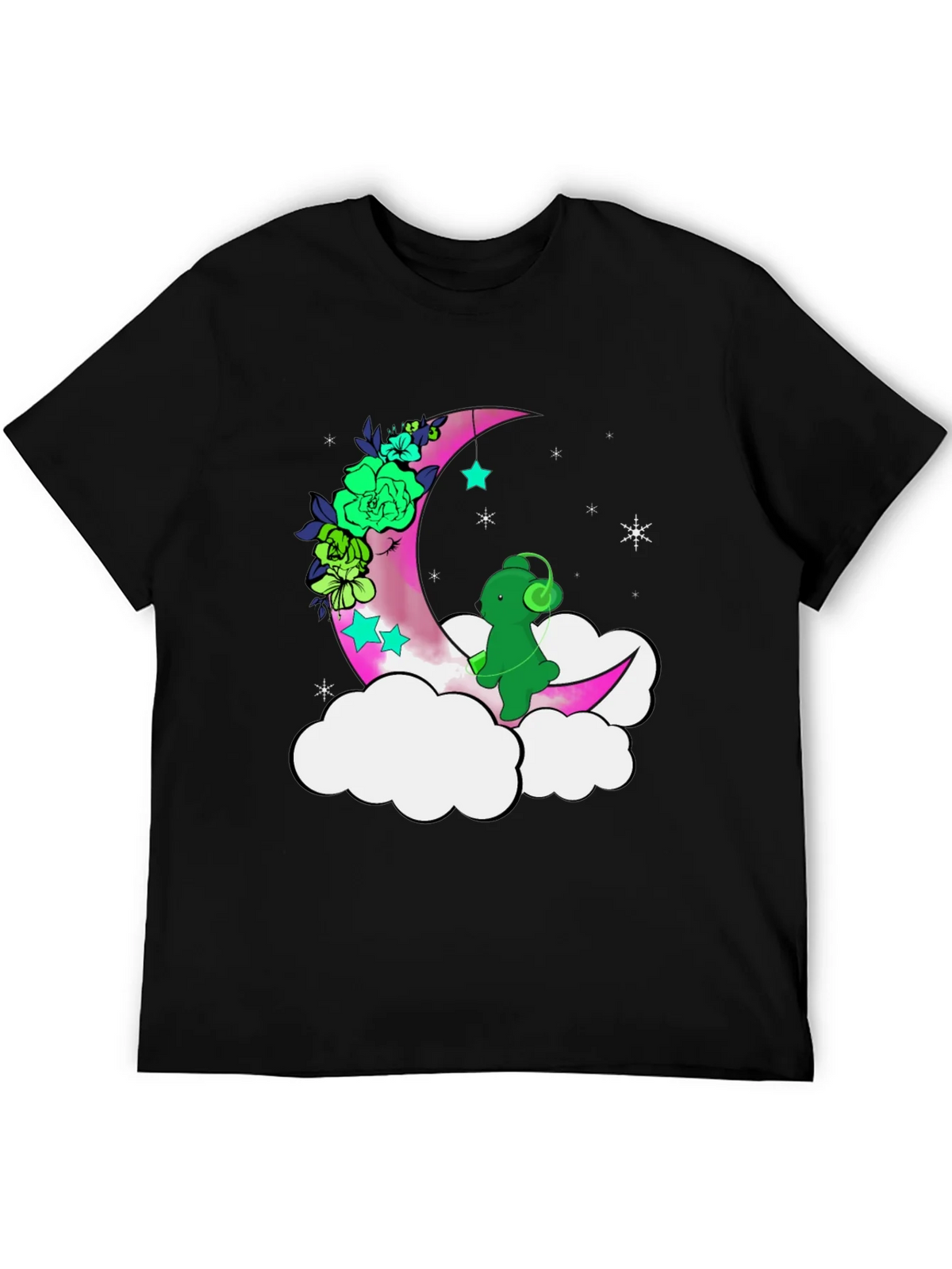 Cute Moon Bear T-Shirt - Black product image 5