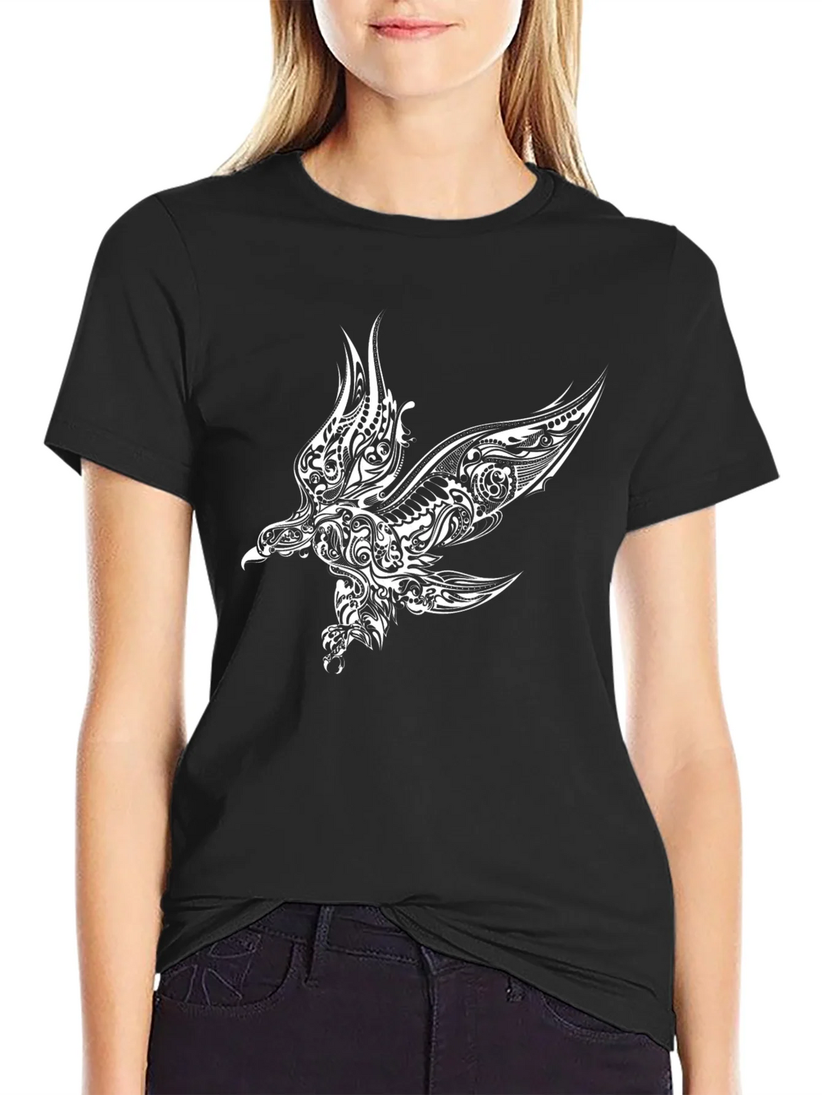 Black Eagle Print T-Shirt product image 2