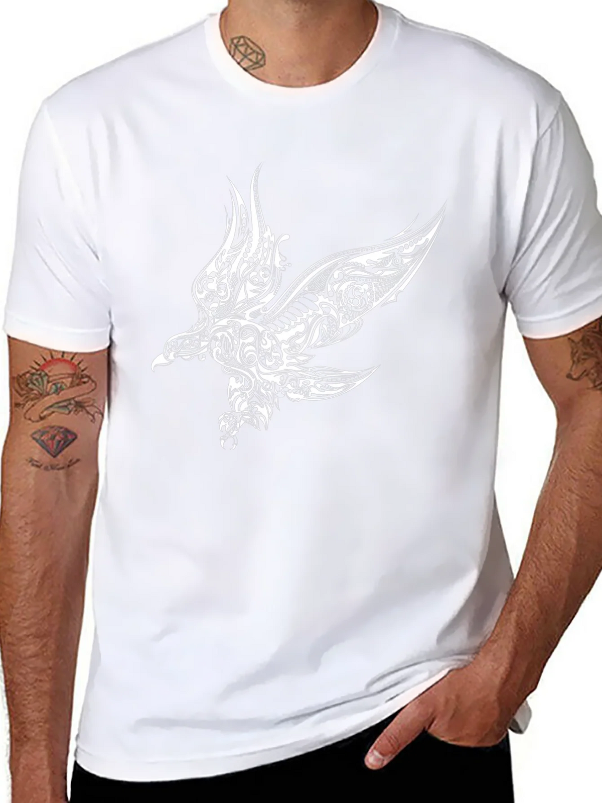 Black Eagle Print T-Shirt product image 7
