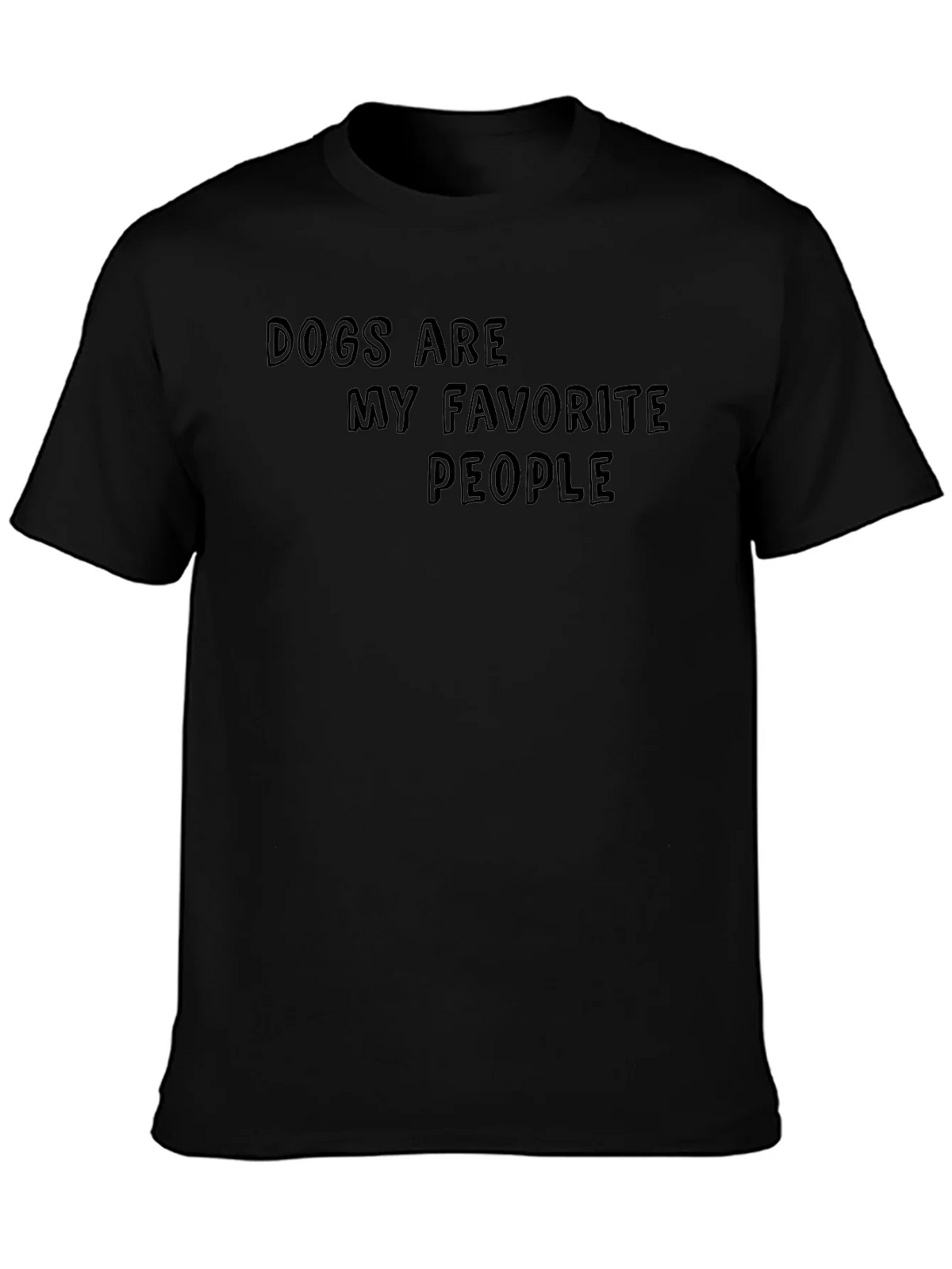 Dogs Are My Favorite People Black T-Shirt product image 3