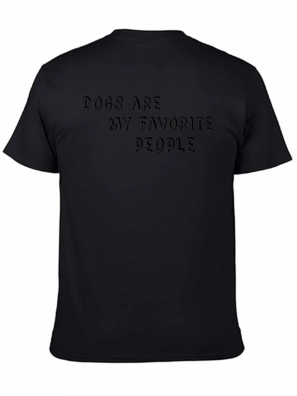 Dogs Are My Favorite People Black T-Shirt product image 4