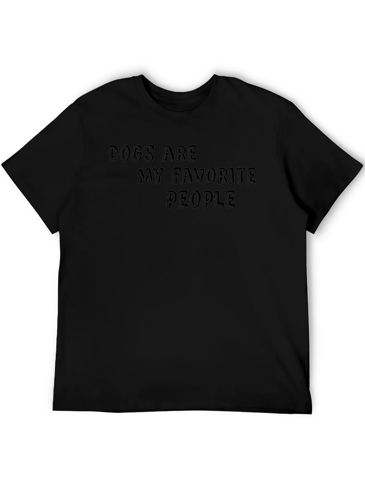 Dogs Are My Favorite People Black T-Shirt product image 5