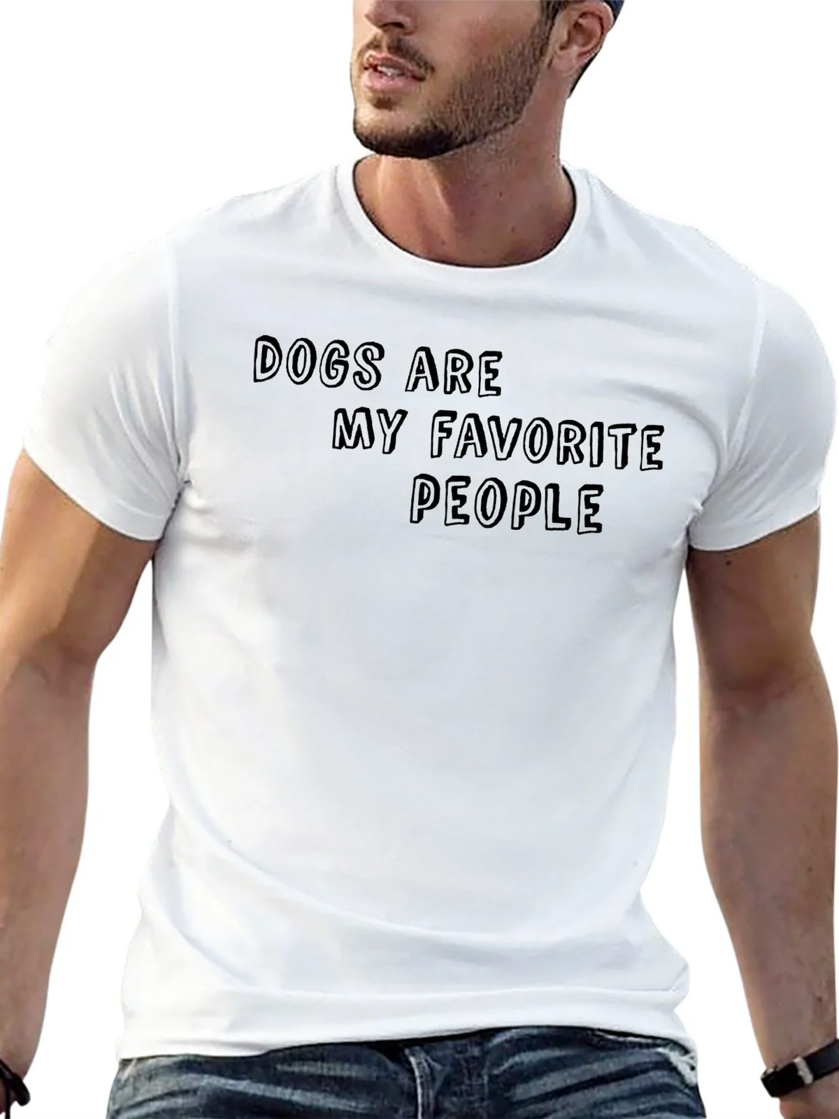 Dogs Are My Favorite People Black T-Shirt product image 12