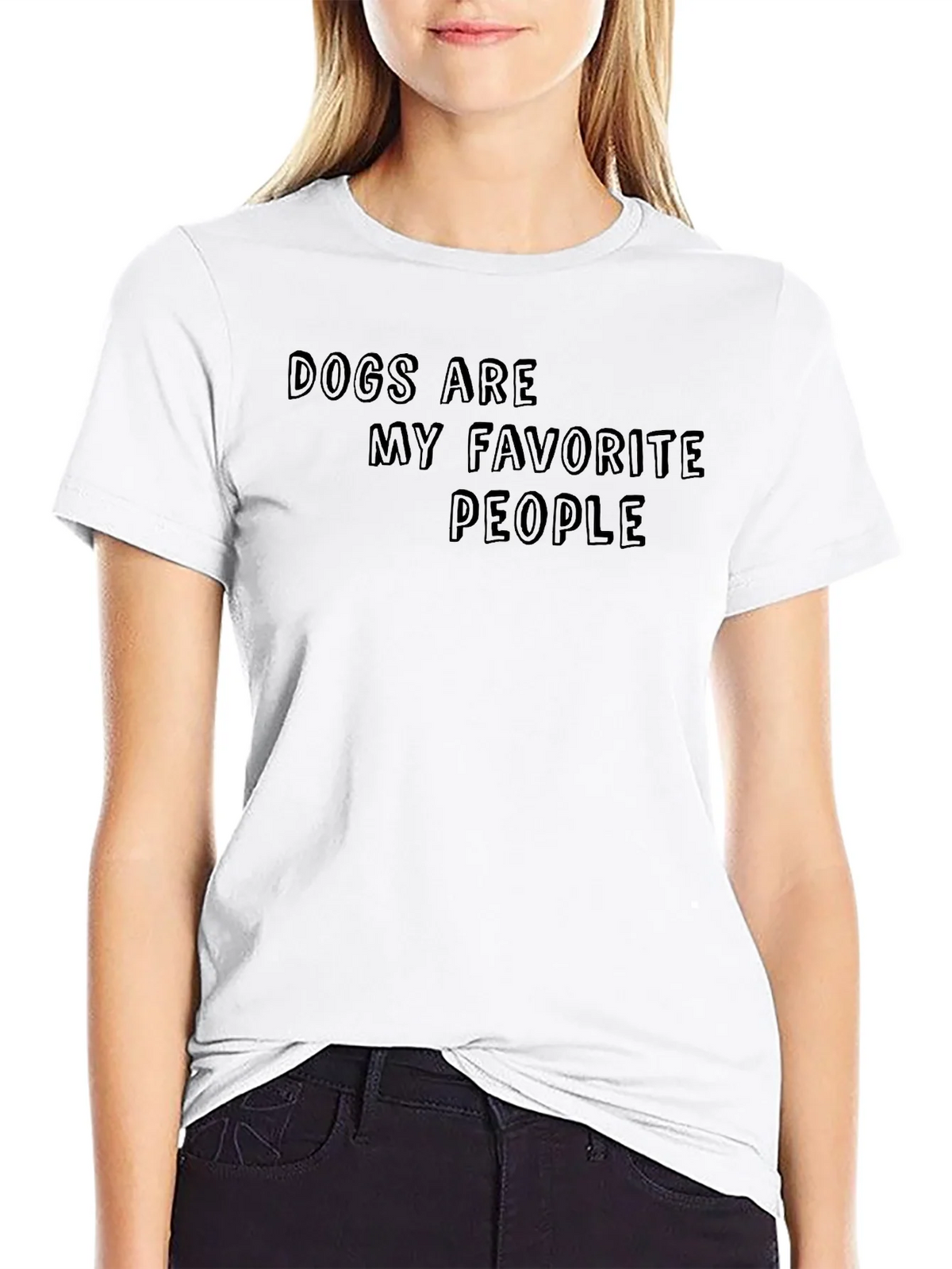 Dogs Are My Favorite People Black T-Shirt product image 8