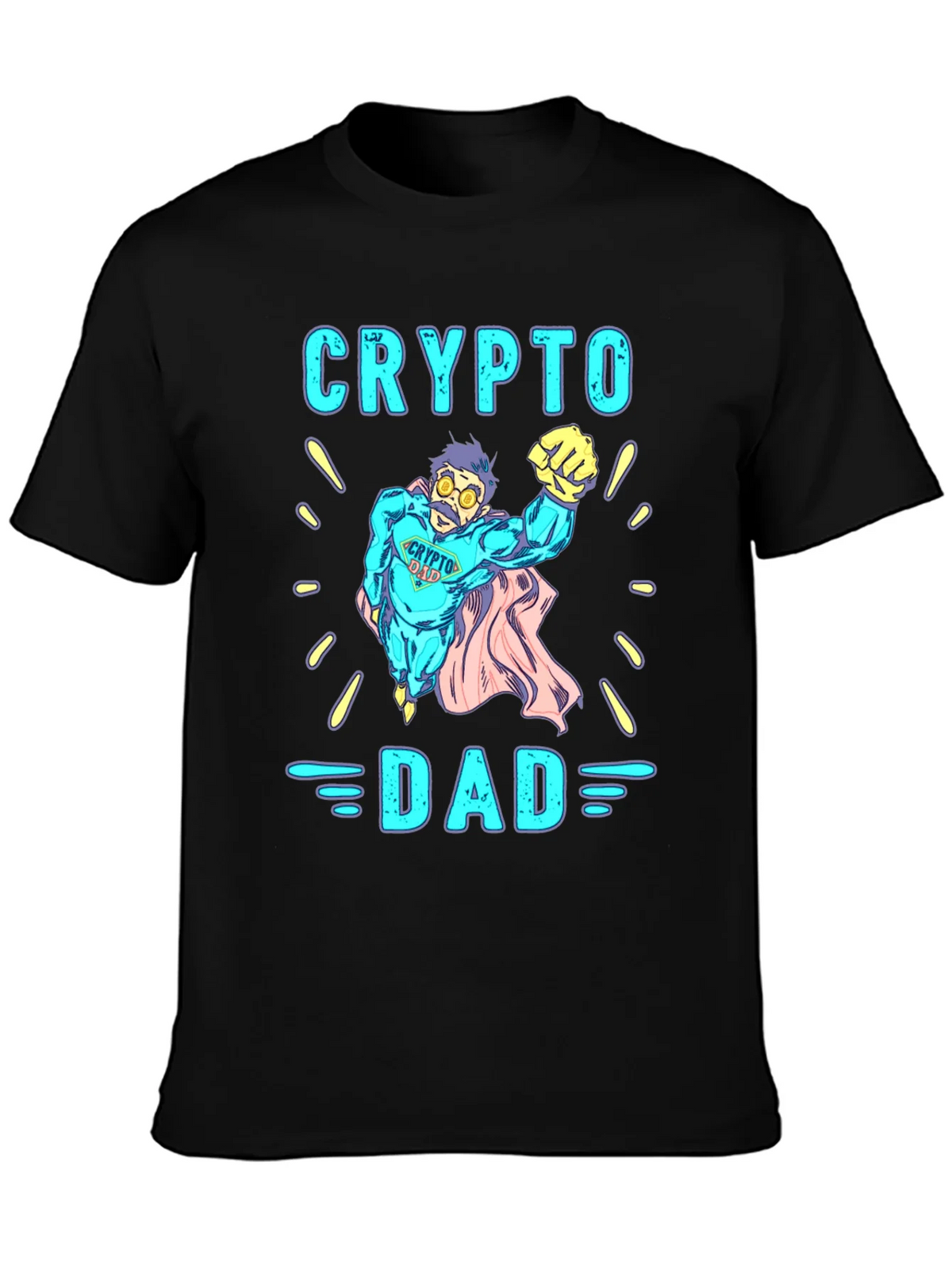 Crypto Dad Superhero Graphic Tee product image 3