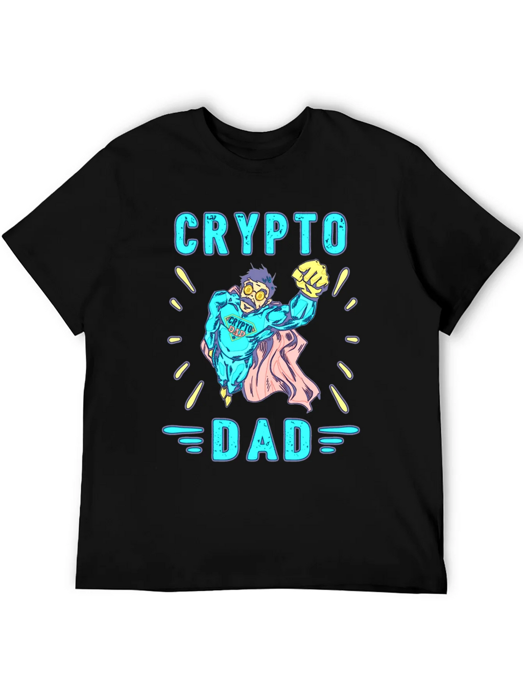 Crypto Dad Superhero Graphic Tee product image 5