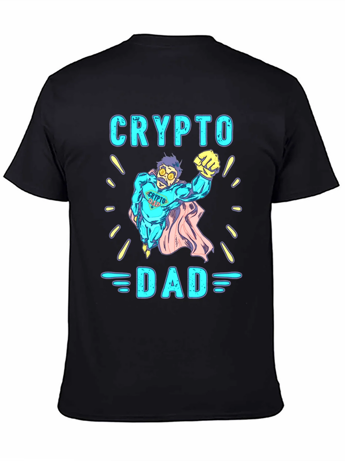Crypto Dad Superhero Graphic Tee product image 4
