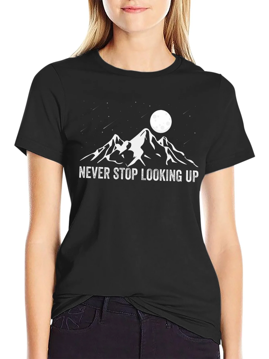 Never Stop Looking Up Black T-Shirt product image 2