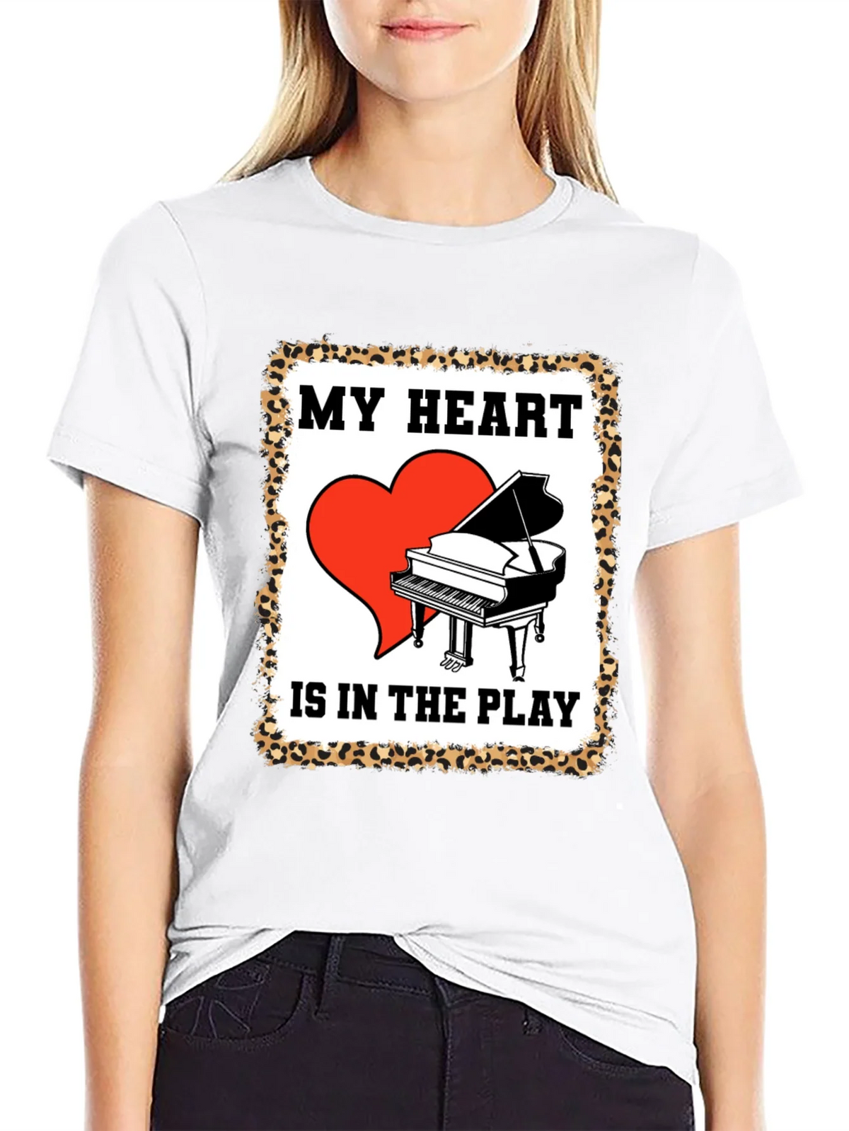 Piano Heart T-Shirt - Music Lover Tee product image 3