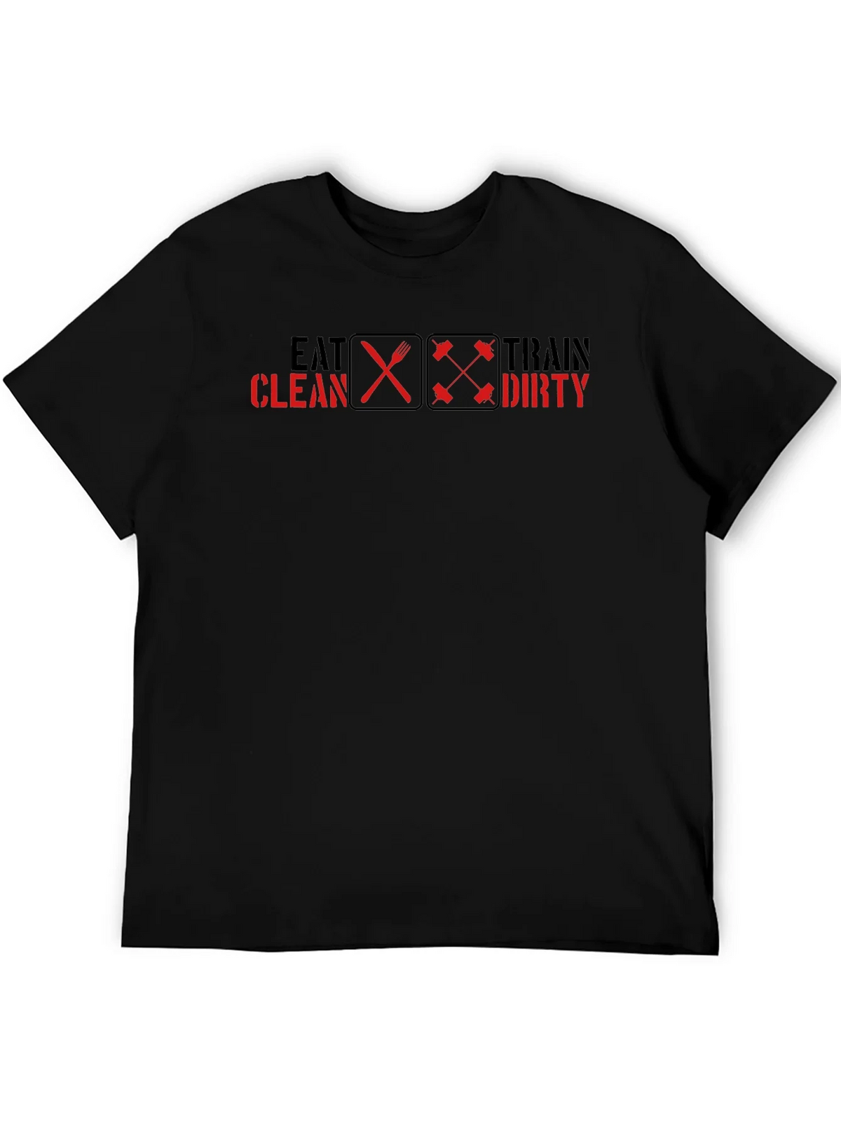 Eat Clean Train Dirty Graphic Tee - Fitness Motivation product image 5