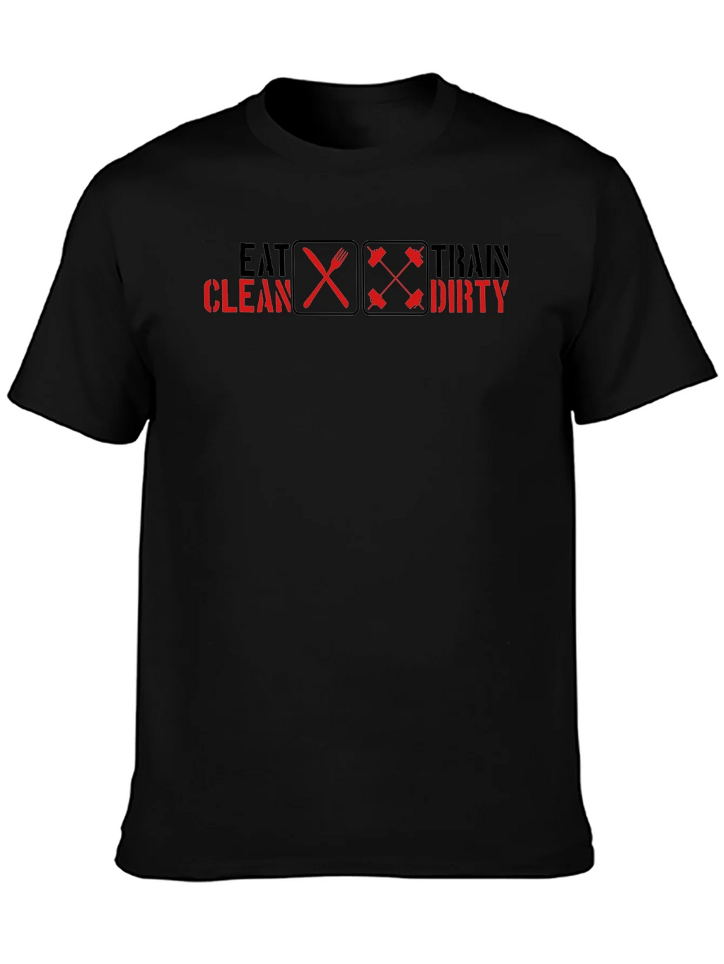 Eat Clean Train Dirty Graphic Tee - Fitness Motivation product image 3