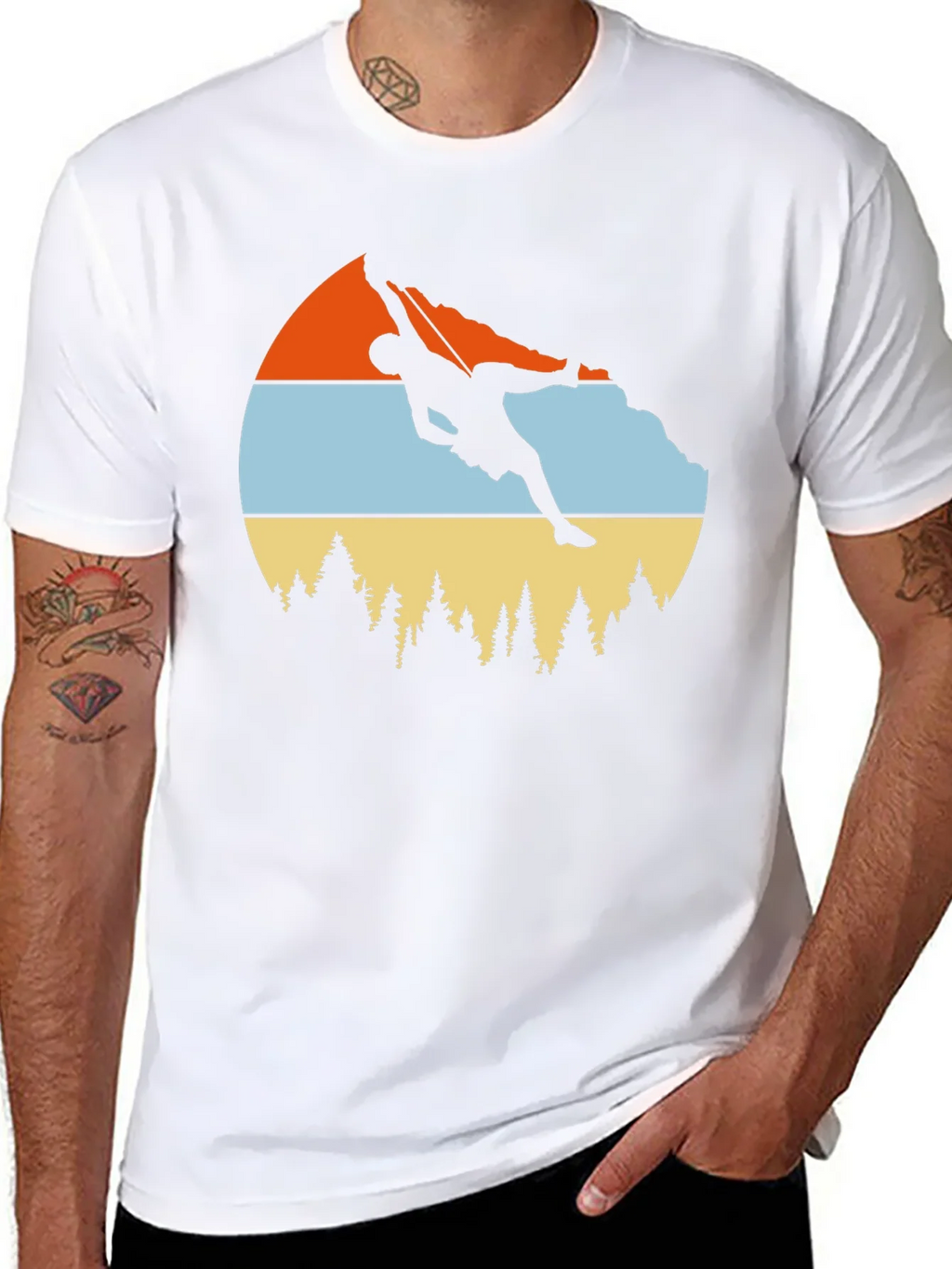 Climbing Graphic Tee - Retro Mountain Design product image 7