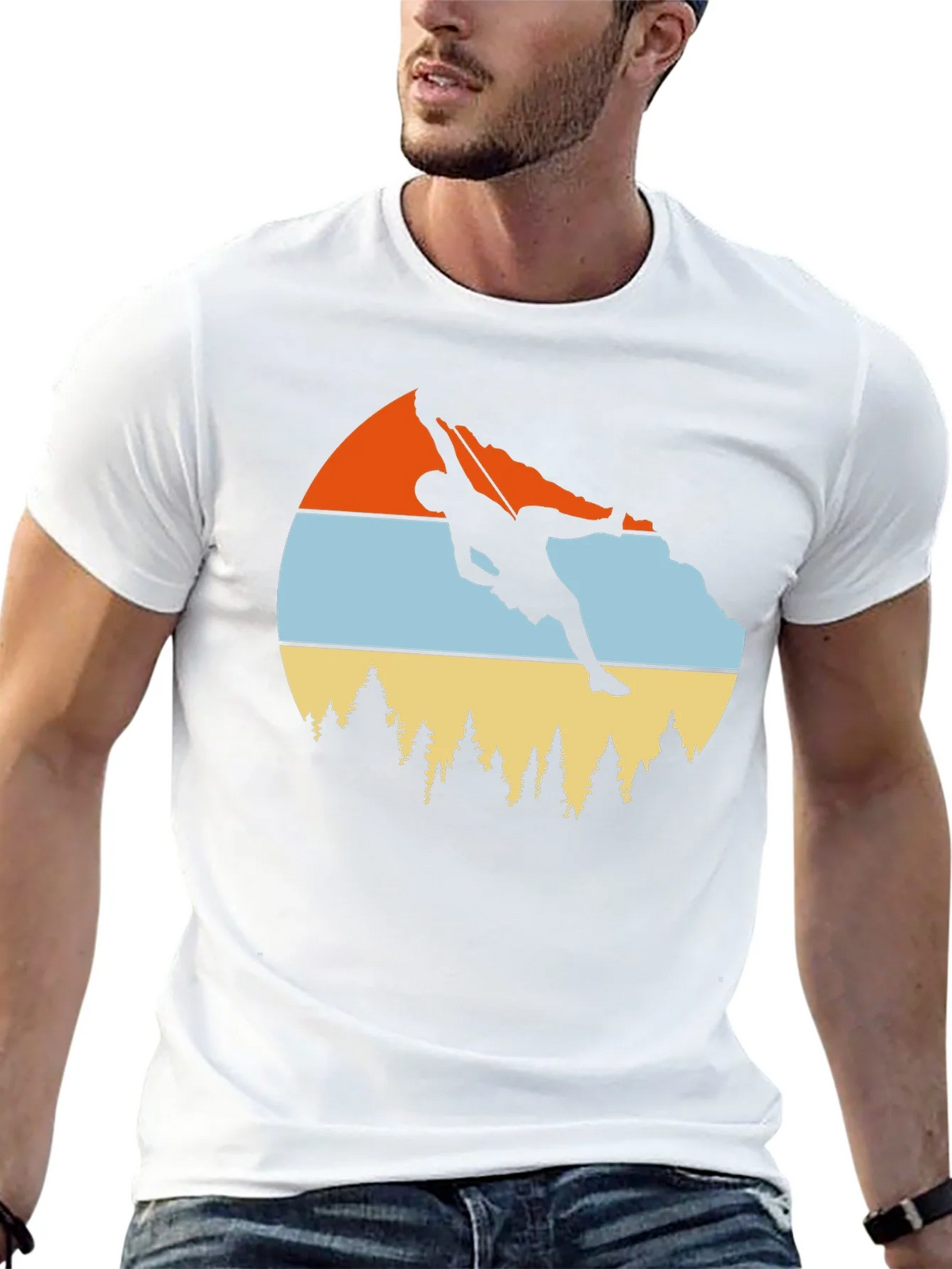 Climbing Graphic Tee - Retro Mountain Design product image 12