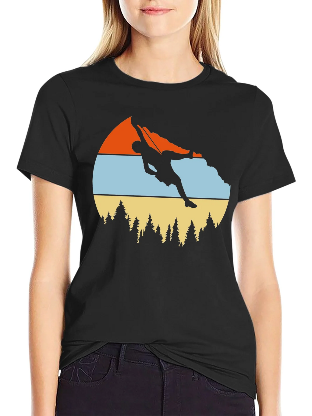 Climbing Graphic Tee - Retro Mountain Design product image 2