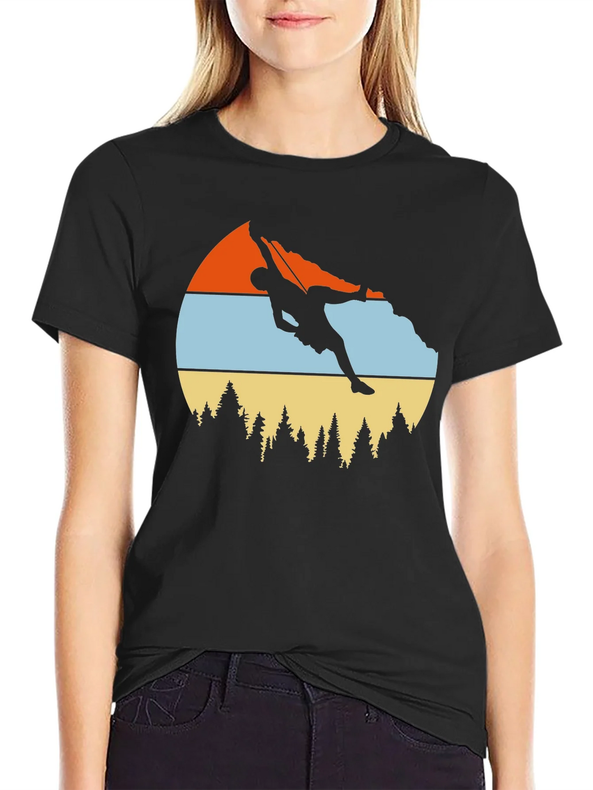 Climbing Graphic Tee - Retro Mountain Design product image 2