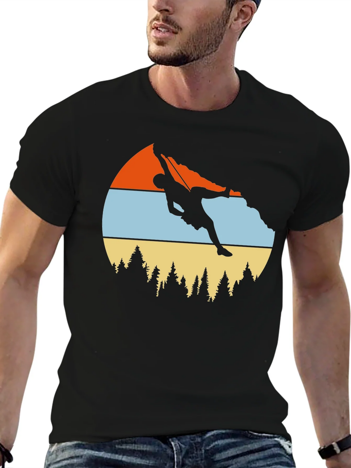 Climbing Graphic Tee - Retro Mountain Design product image 6