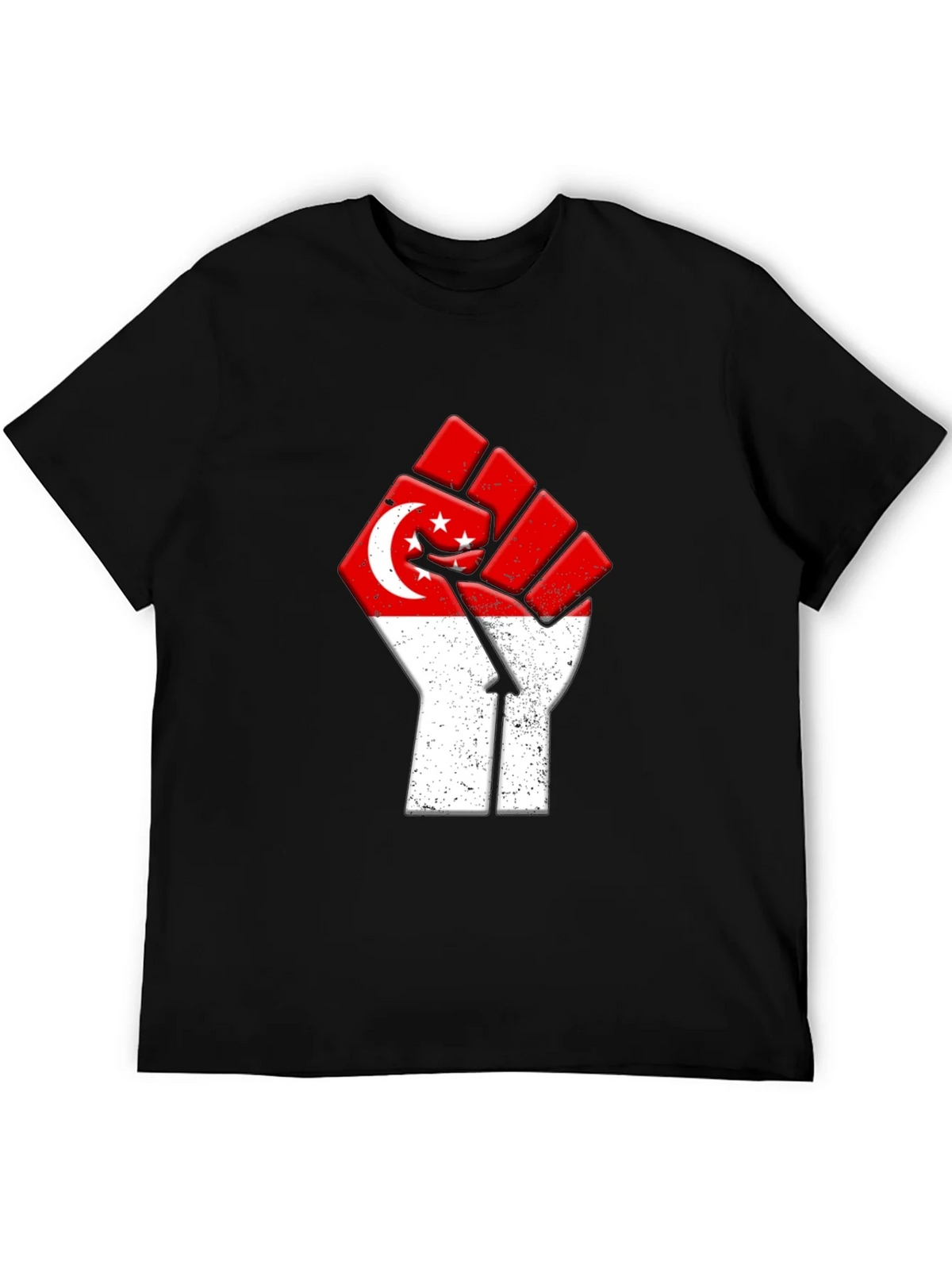 Singapore Flag Fist T-Shirt product image 5