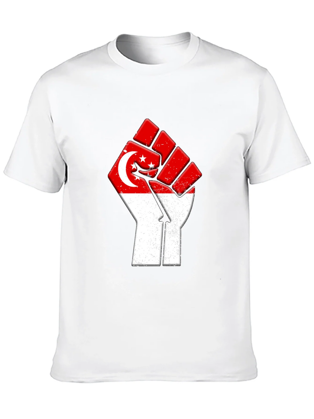 Singapore Flag Fist T-Shirt product image 9