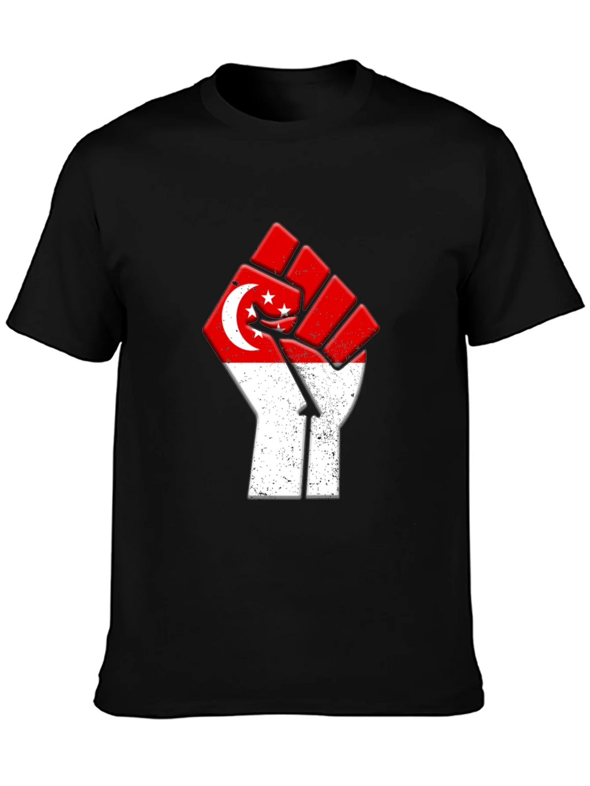 Singapore Flag Fist T-Shirt product image 3