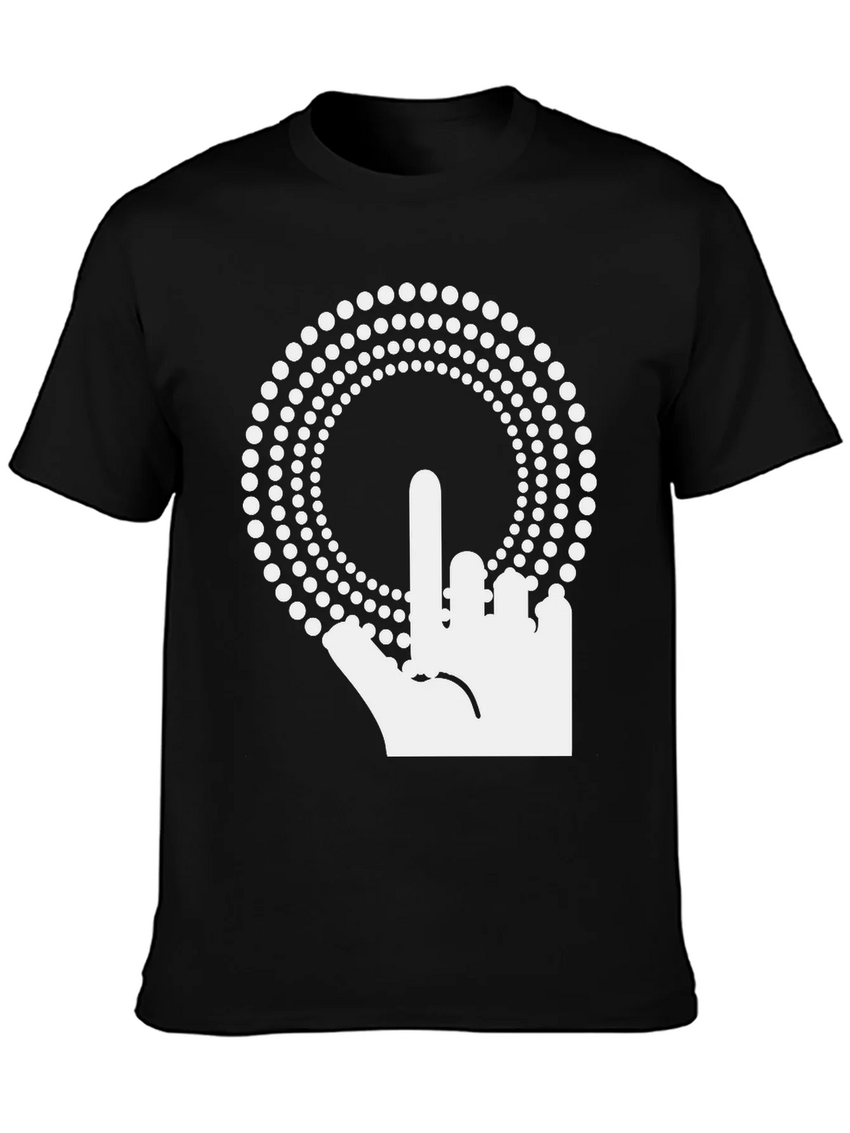 Middle Finger Hand Graphic Black T-Shirt product image 3