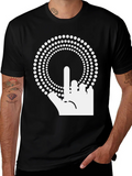 Middle Finger Hand Graphic Black T-Shirt product image 1