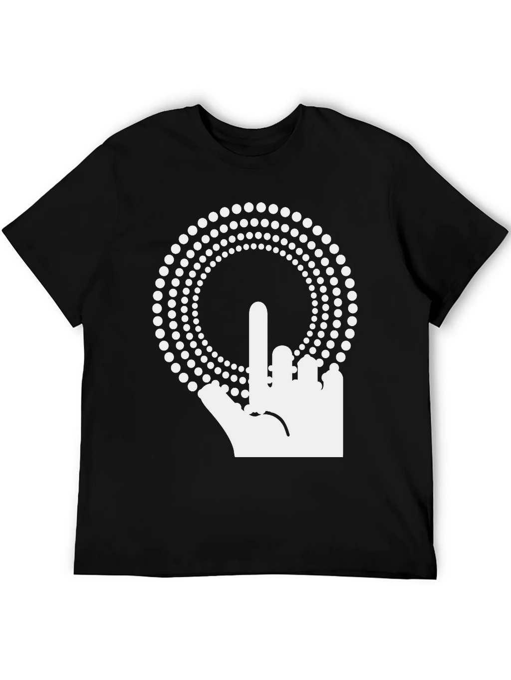 Middle Finger Hand Graphic Black T-Shirt product image 5