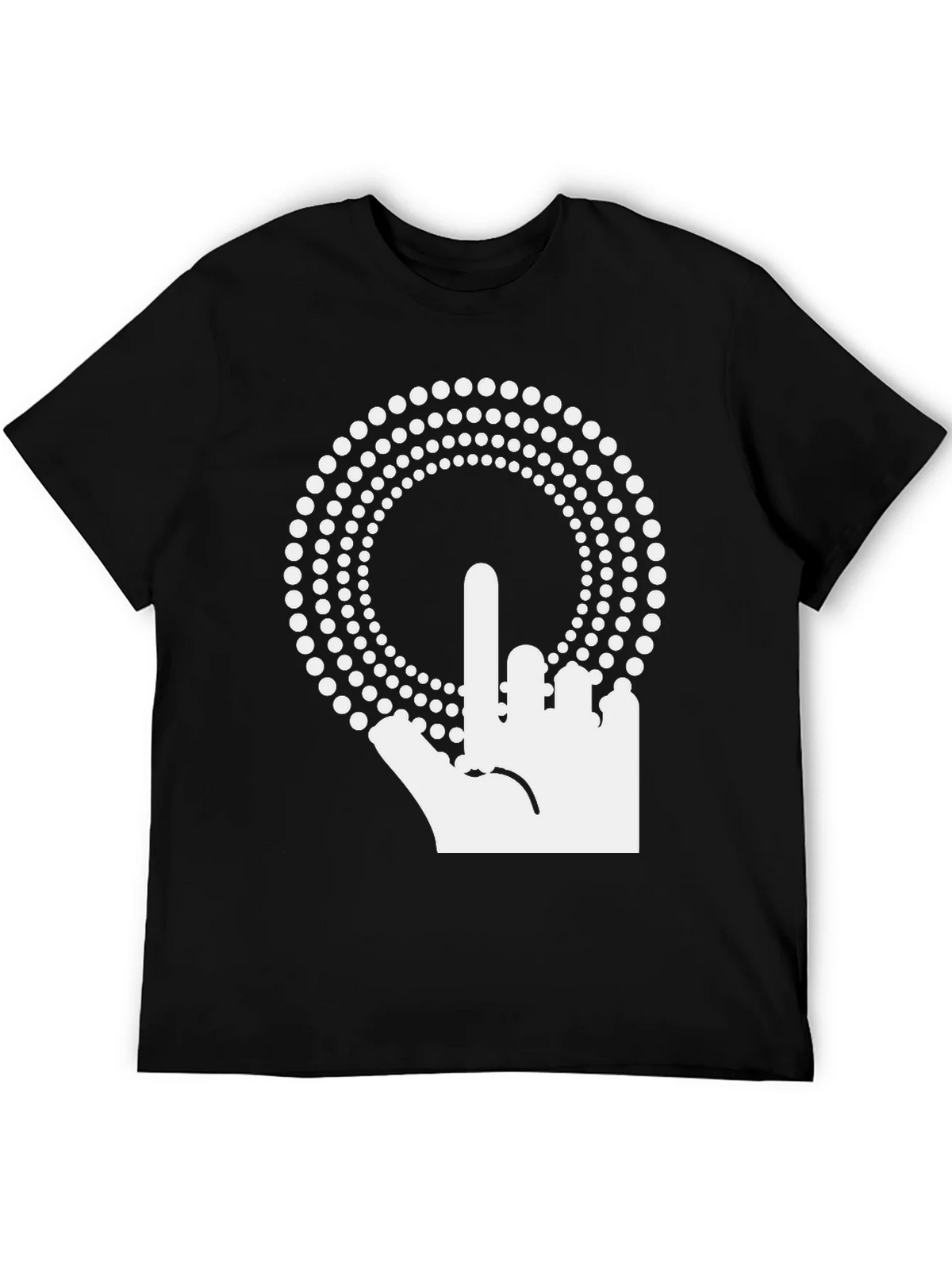 Middle Finger Hand Graphic Black T-Shirt product image 5