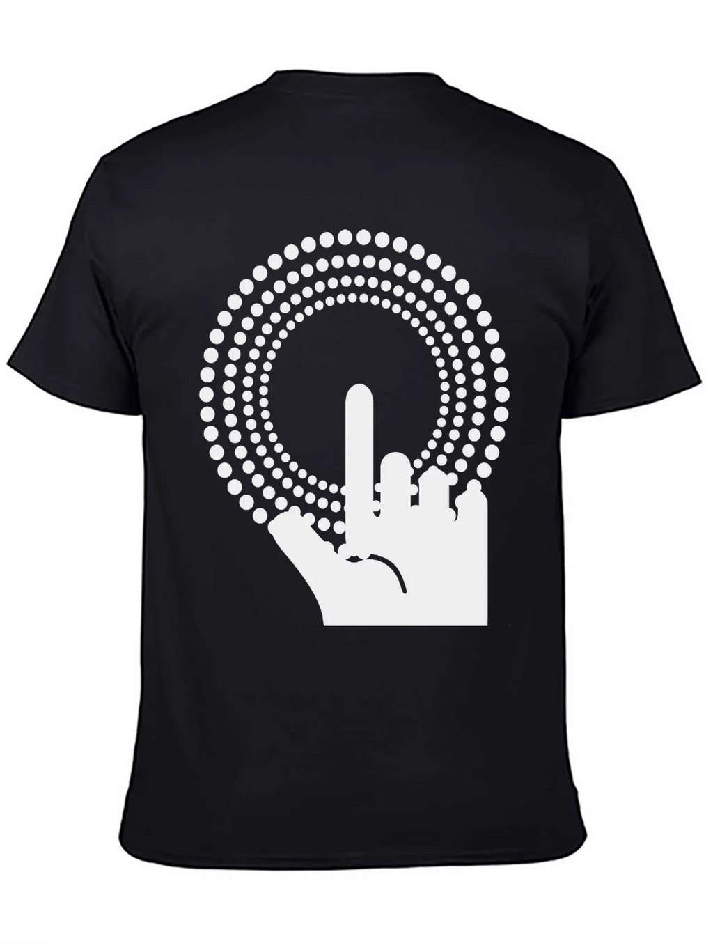 Middle Finger Hand Graphic Black T-Shirt product image 4