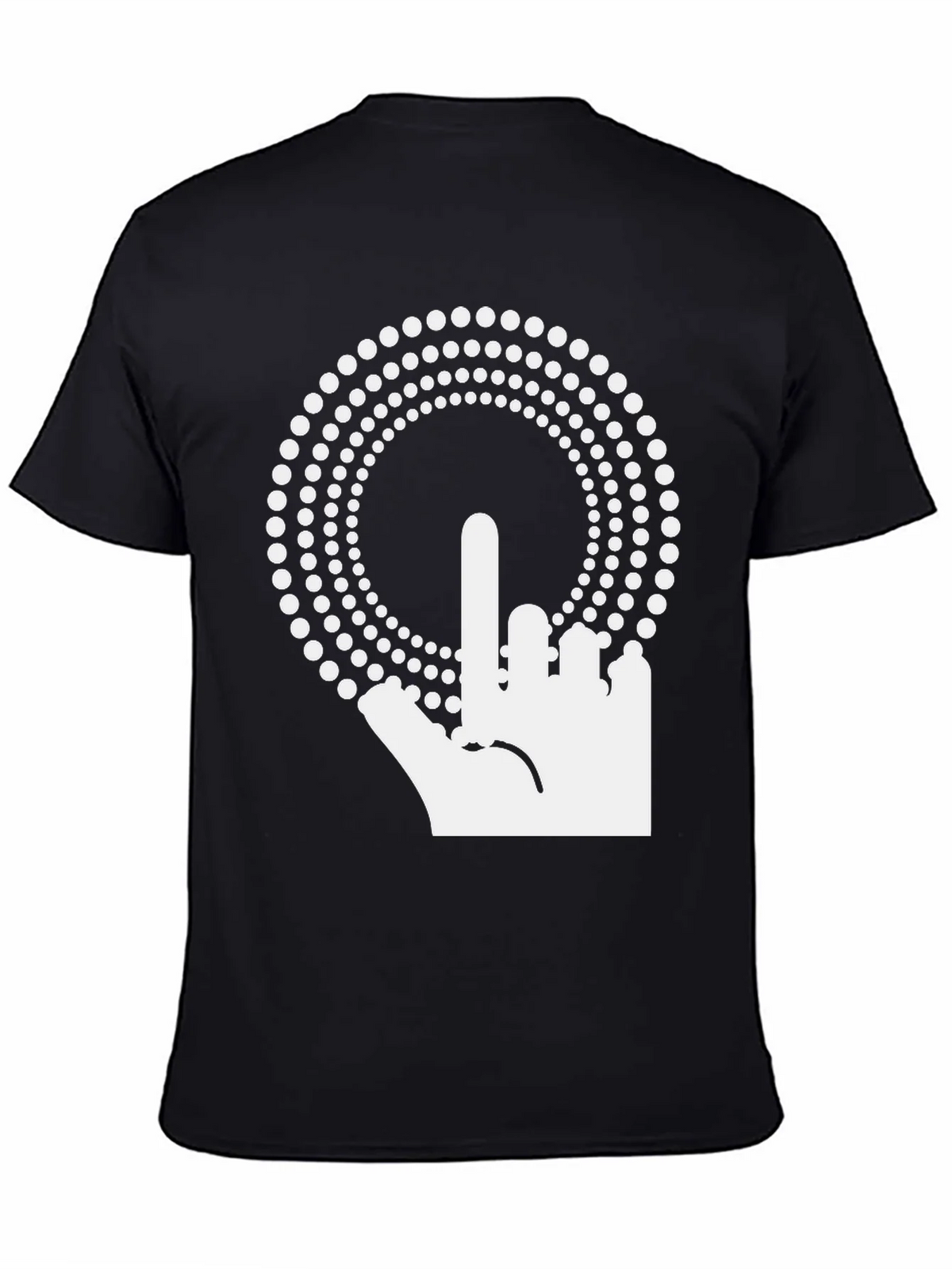 Middle Finger Hand Graphic Black T-Shirt product image 4