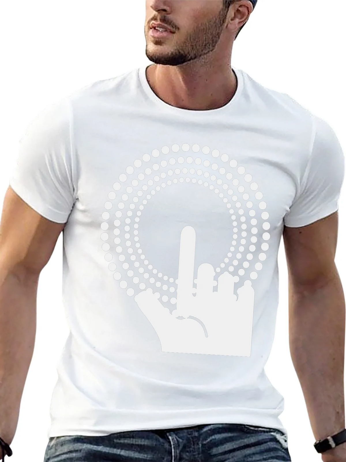 Middle Finger Hand Graphic Black T-Shirt product image 12