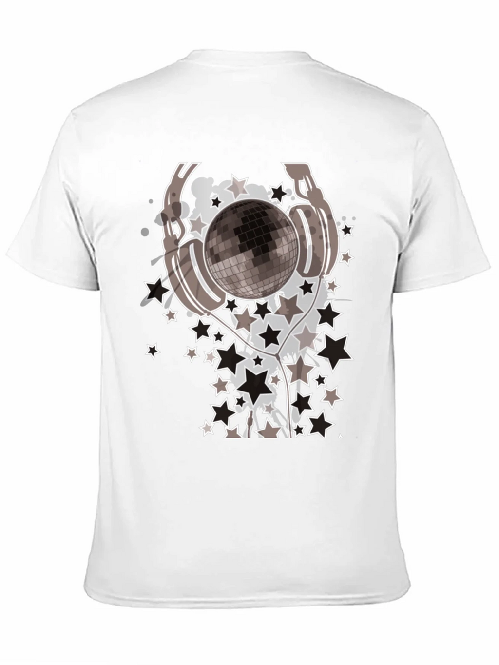 Disco Ball Headphones Graphic Tee - Mens Black T-Shirt product image 10